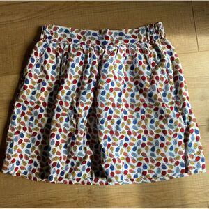 Loft Size medium petite Pineapple print mini skirt linen blend